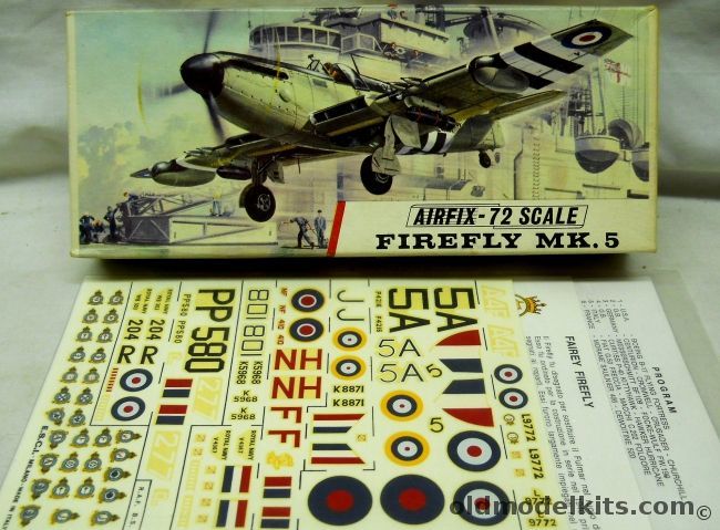 Airfix 1/72 Fairey Firefly MK 5 With ESCI Decals, 298 plastic model kit